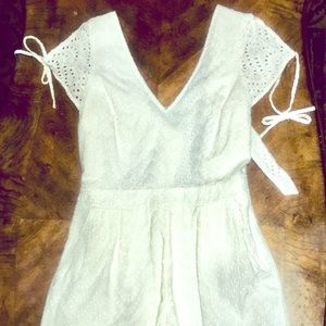 Express Women’s one piece shorts outfit.